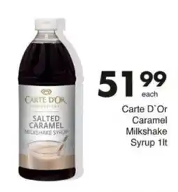 Save Hyper Carte D'Or Salted Caramel Milkshake Syrup offer