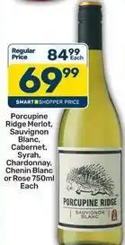 Pick n Pay Porcupine ridge - merlot, sauvignon blanc, cabernet, syrah, chenin blanc or rose offer