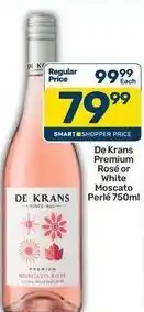 Pick n Pay Premium rosé or white moscato perl ilde{a} offer