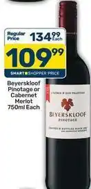 Pick n Pay Beyerskloof - pinotage or cabernet merlot offer