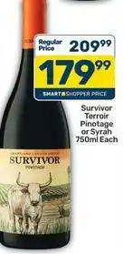 Pick n Pay Terroir pinotage or syrah offer