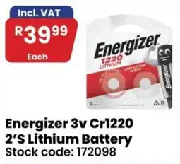 Africa Cash and Carry Energizer 3v Cr1220 2'S Lithium Battery offer