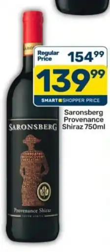 Pick n Pay Liquor Saronsberg Provenance Shiraz offer