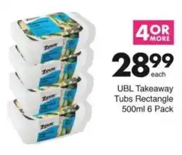 Save Hyper Zenus UBL Takeaway Tubs Rectangle offer