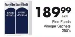 Save Hyper Fine Foods Vinegar Sachets offer