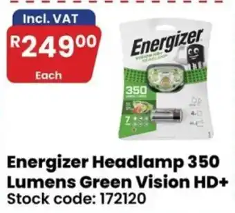 Africa Cash and Carry Energizer Headlamp 350 Lumens Green Vision HD+ offer