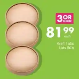 Save Hyper Kraft Tubs Lids 50's offer