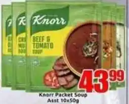 Three Star Cash and Carry Knorr Packet Soup Assorted offer