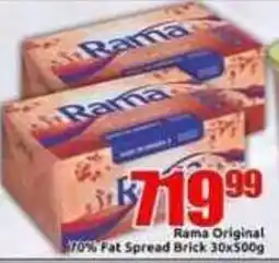 Three Star Cash and Carry Rama Original 70% Fat Spread Brick offer