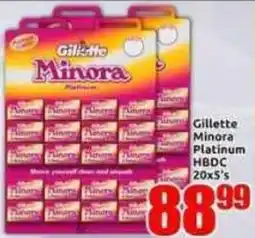 Three Star Cash and Carry Gillette Minora Platinum offer