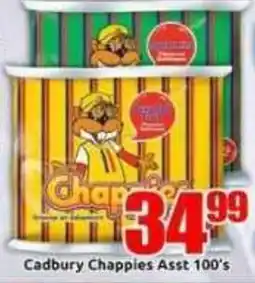 Three Star Cash and Carry Cadbury Chappies Assorted 100's offer