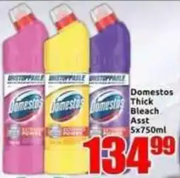 Three Star Cash and Carry Domestos Thick Bleach Assorted offer