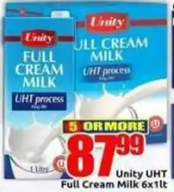 Three Star Cash and Carry Unity UHT Full Cream Milk offer