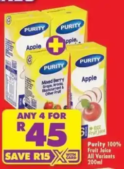 Shoprite Purity 100% Fruit Juice offer