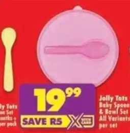 Shoprite Jolly Tots Baby Spoon & Bowl Set offer