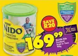 Shoprite Nestlé Nido Powdered Drink 3+ Years offer