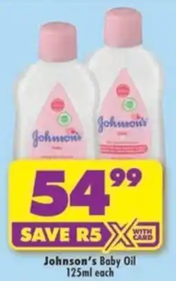 Shoprite Johnson's Baby Oil offer