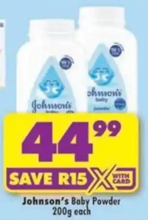 Shoprite Johnson's Baby Powder offer