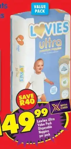 Shoprite Lovies Ultra Disposable Nappies offer