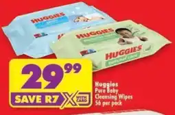 Shoprite Huggies Pure Baby Cleansing Wipes offer
