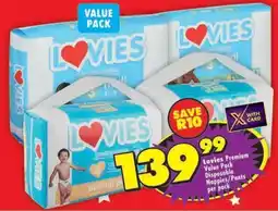 Shoprite Lovies Premium Disposable Nappies/Pants offer