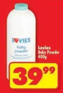 Shoprite Lovies baby powder offer