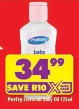 Shoprite Purity Essentials Baby Oil offer