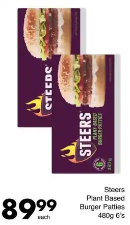 Save Steers Plant Based Burger Patties offer