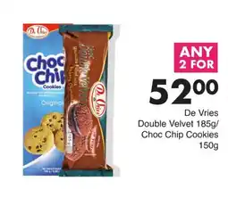 Save De Vries Double Velvet Choc Chip Cookies offer