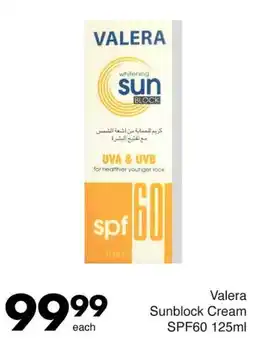 Save Valera Sunblock Cream SPF60 offer
