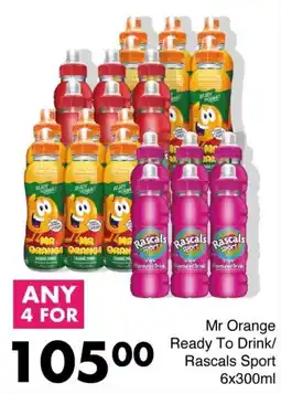 Save Mr Orange Ready To Drink/ Rascals Sport offer