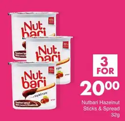 Save Nutbari Hazelnut Sticks & Spread offer