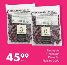 Save Nutmania Chocolate Peanuts/Raisins offer