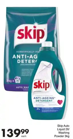 Save Skip Auto Liquid 2lt/ Washing Powder 3kg offer
