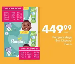 Save Pampers Mega Box Diapers/Pants offer