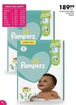 Save Pampers Active Baby Jumbo Pack Diapers offer