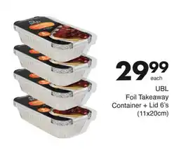 Save UBL Foil Takeaway Container + Lid 6's offer