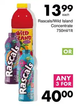 Save Rascals/Wild Island Concentrate offer