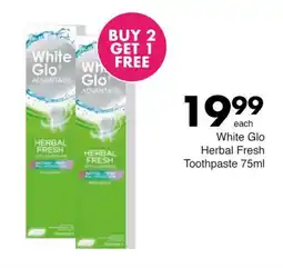 Save White Glo Herbal Fresh Toothpaste offer
