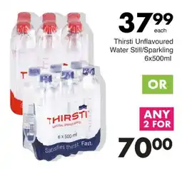Save Thirsti Unflavoured Water Still/Sparkling offer