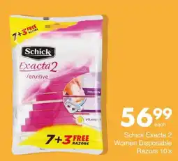Save Schick Exacta 2 Women Disposable Razors offer