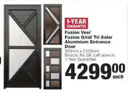 Build It Fusion Vee/Fusion Grid/Tri Solar Aluminium Entrance Door offer