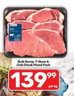 Pick n Pay Bulk Rump, T-Bone & Club Steak Mixed Pack offer