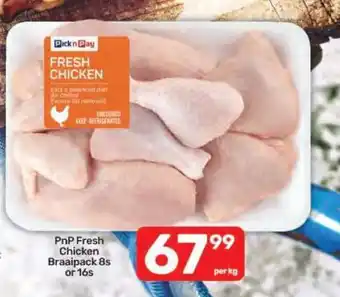 Pick n Pay PnP Fresh Chicken Braaipack 8s or 16s offer