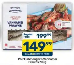 Pick n Pay PnP Fishmonger's Vannamei Prawns 700g offer