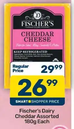 Pick n Pay Fischer’s Dairy Cheddar Assorted 180g Each offer
