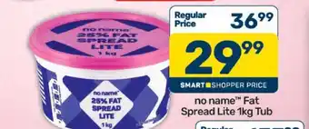 Pick n Pay no name Fat Spread Lite 1kg Tub offer
