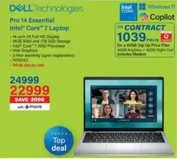 Incredible Connection Dell Technologies Pro 14 Essential Intel Core 7 Laptop offer