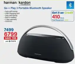 Incredible Connection harman/kardon Go + Play 3 Portable Bluetooth Speaker offer