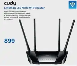 Incredible Connection cudy LT400 4G LTE N300 Wi-Fi Router offer